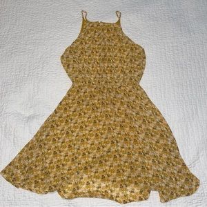 Francesca’s Mustard Yellow Floral Dress